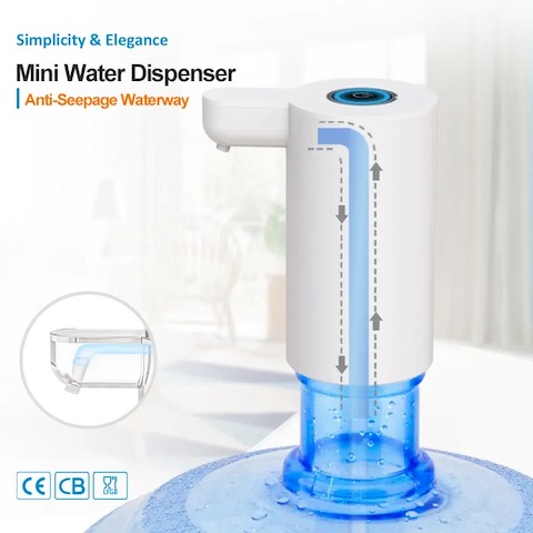 Распределитель насоса бутылки с водой USB перезаряжаемые автоматический для барбекю Outdoors