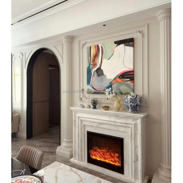 Coal Fireplaces Modern Italian Style Marble Sofitel Fireplace Mantel for Indoor Decor
