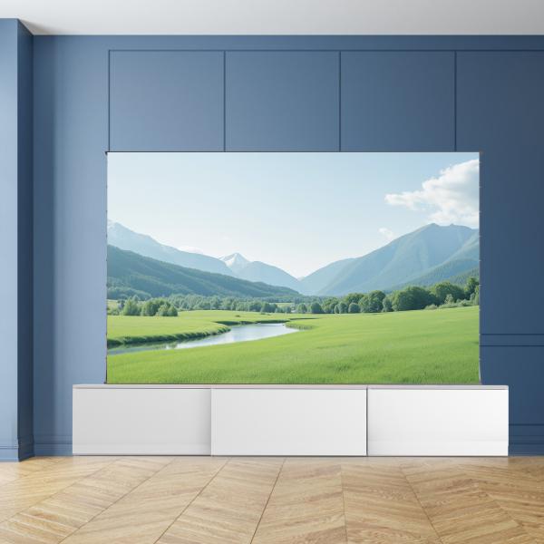 Meuble de projecteur à ultra-courte focale moderne, salon de luxe, meuble TV de rangement blanc