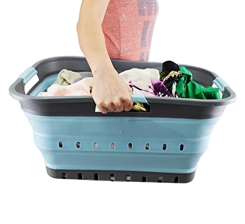 Creative Portable Folding Laundry Basket Wall Hanging Household Storage Solution Heavy-Duty Plastic Basket for Clothes
