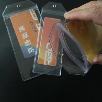 Custom Own Logo Hanging Design Resealable Ziplock Plastic PVC Bags Portable Waterproof Phone Pouch With Zipper