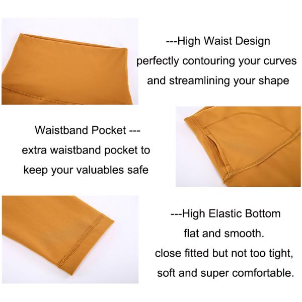 Hip Lifting Yoga Pants High Waisted XS - XXL Workout Leggings With Pockets