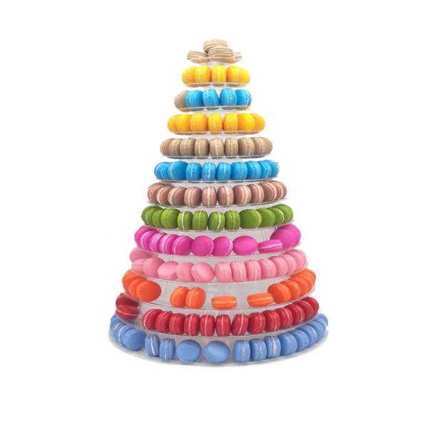 13 стойка пирожного свадьбы Macaron упаковывая белых 62cm яруса больших пластиковых