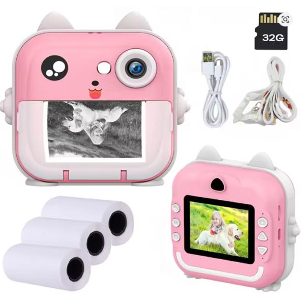 Children 1080P HD Digital Camera Toys Instant Print for Kids Thermal Print Camera Instant Print Photo Video With 32G Memory Card