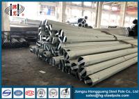 220KV Q345 Anti - Corrosive Steel Tubular Pole , Galvanized Light Pole