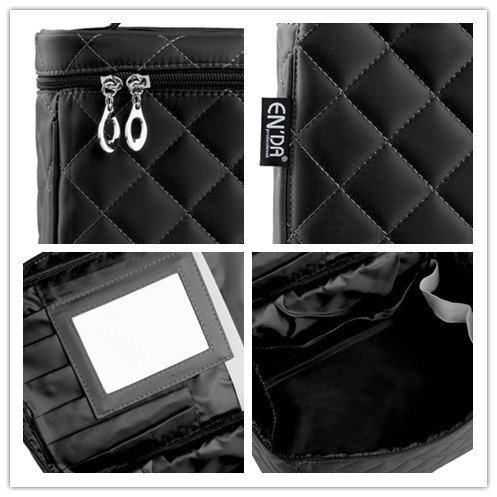 Large Embroidered black Cosmetic Bag-Monogram Cosmetic Bag-Personalized Cosmetic Bag-Bridesmaid Gift-Embroidered