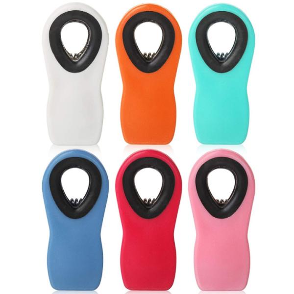 Красочные зажимы PP TPR сумки пластиковые магнитные на холодильник 3 дюйма