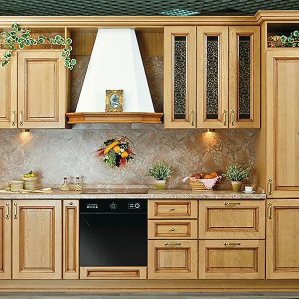 CE American Style Home Office Cabinets Formaldehyde Free Solid Wood Kitchen Cupboard