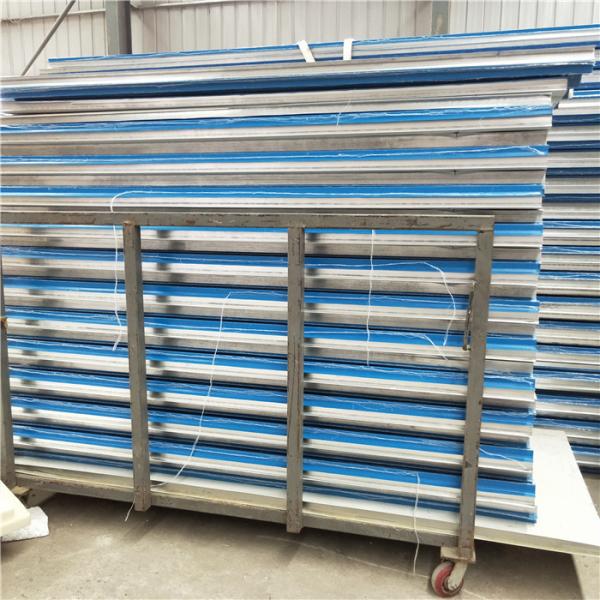 roof aluminum sandwich tile 50mm blue color pu panel for cold room