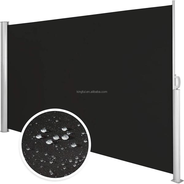 Outdoor Retractable Side Awning 63x118 inches with Manual Operation 100% Polyester