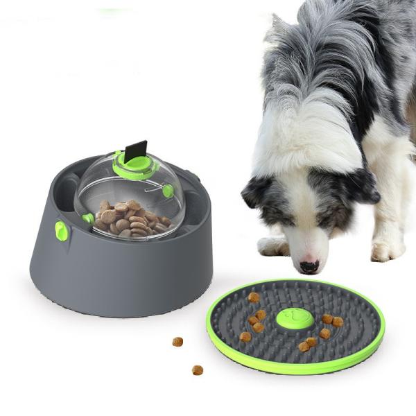 Pet Slow Food Bowl Dog Lick Pad Puzzle Leaky Ball Toy