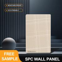 SPC Wall Panel New Design Wholesale 600*2440*4mm Waterproof And Stain Resistant Wood-Plastic Composite Eco-Friendly Home Decor Tile For Hotel Apartment Shopping Mall Office Building