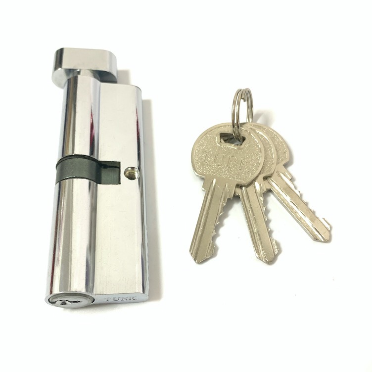 Silver Single Sided Cylinder Lock 90mm Cylinder Lock With Keys