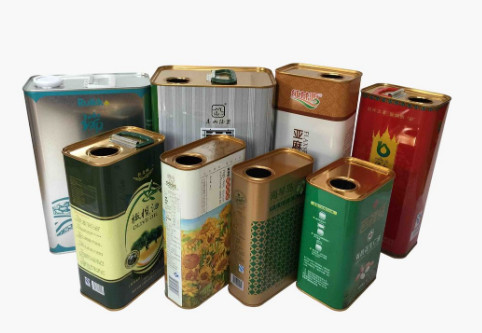 Custom Printed 1 Liter Olive Oil Tin Can with 116*59*185MM Size and Carton Box Packing