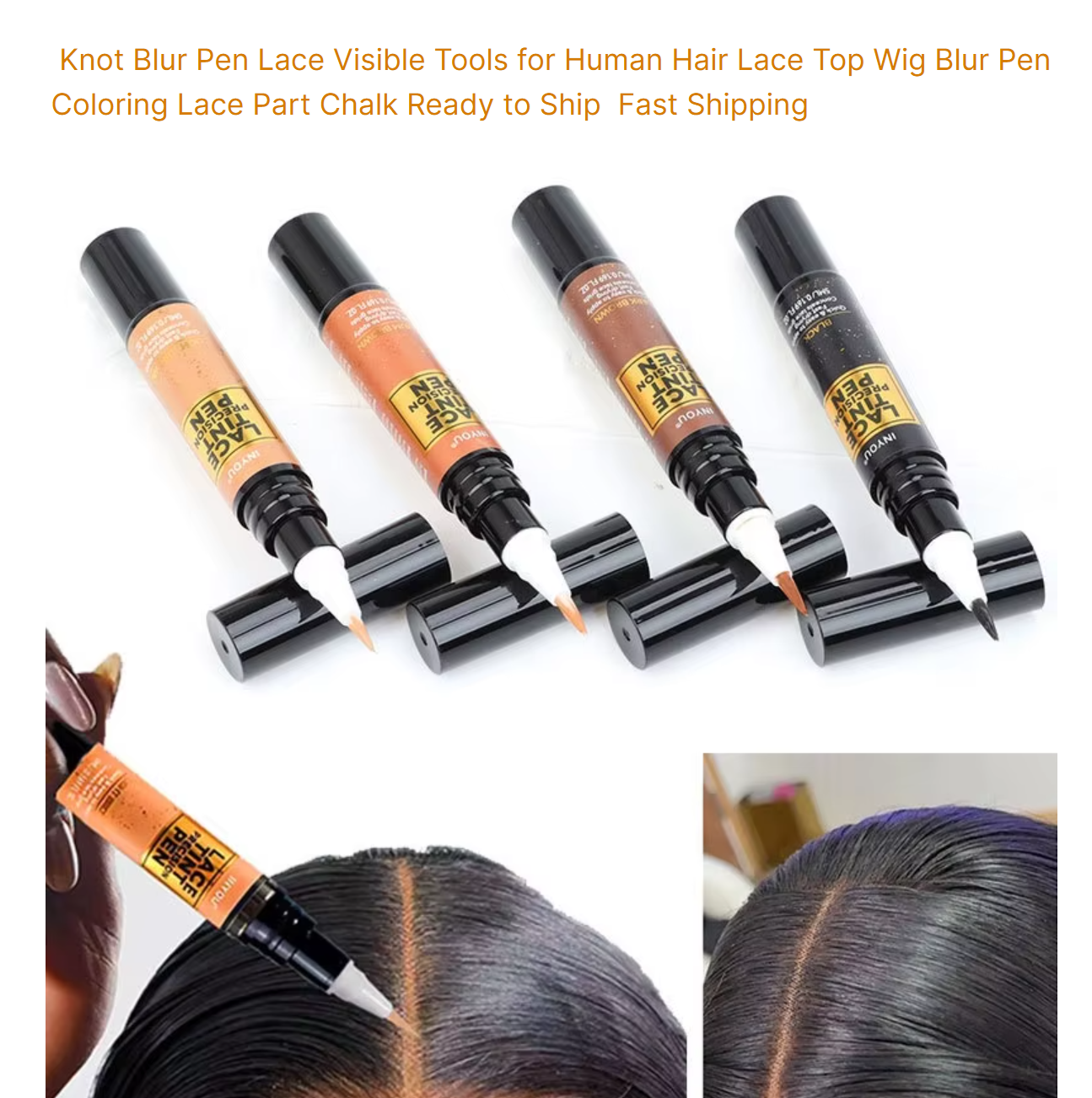 5ml Wig Concealer Pen Precisely Tinting Brush Applicator Seamless Look Lace Tint Pen