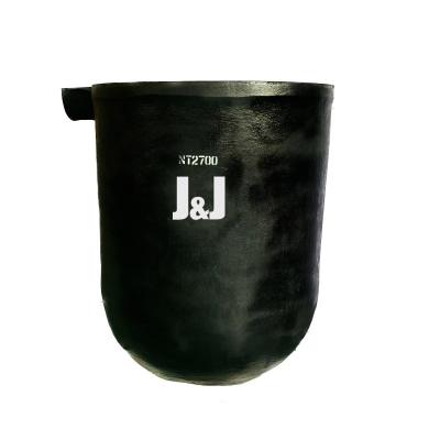 2.21-2.25g/cm3 Large Graphite Crucible Cylindrical Metal Foundry Crucible In Laboratory