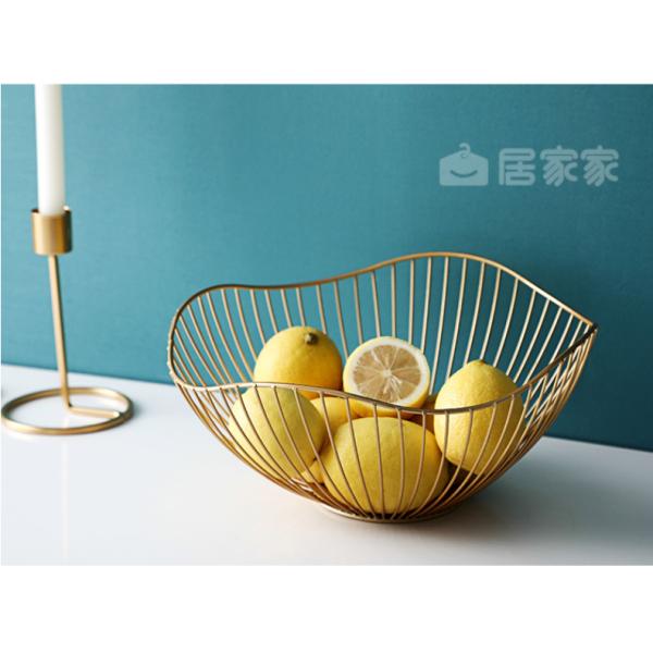 Wear Resistant Metal Wire Fruit Basket , Irregular Modern Stainless Steel Fruit Bowl