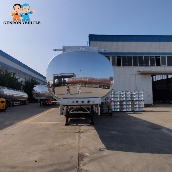 Mirror Aluminum 42000L Fuel Tanker Semi Trailer Is Exported To Saudi Arabia For Sale