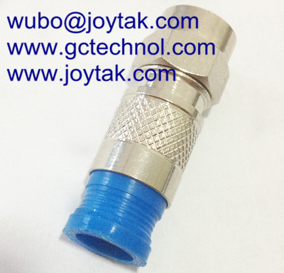 F Compression Connector for RG59 Coaxial Cable indoor and outdoor CATV cable