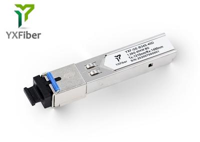 Módulo do transceptor da fibra ótica de SMF 40km 1310nm/1490nm BIDI 1.25G SFP