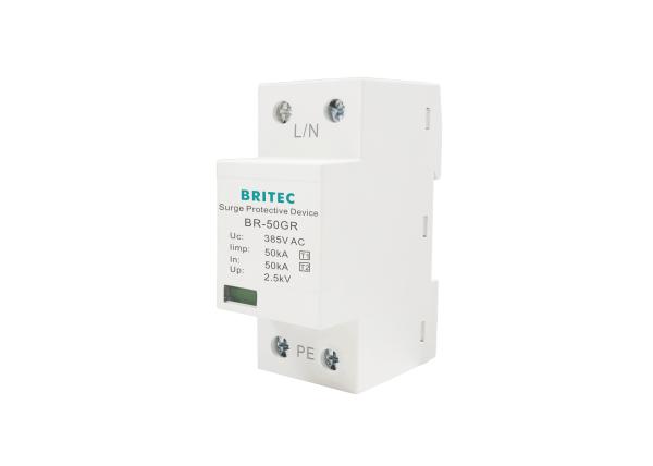 SPD 50kA Type 1 AC Surge Protector 1P Lightning Protective Device