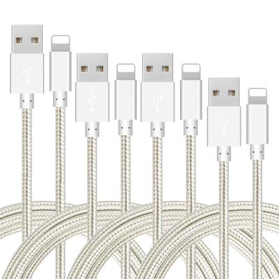 Cabo trançado de nylon do carregador do cabo de dados da sincronização do cabo 3ft do carregador de USB para o telefone de Android