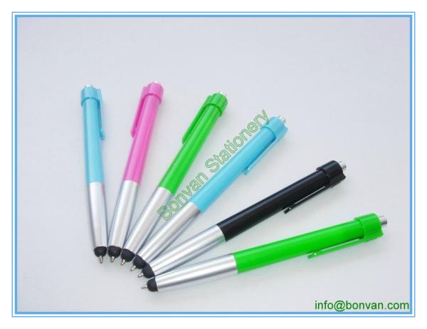 advertising plastic stylus pen, low price gift printed phone touch pen