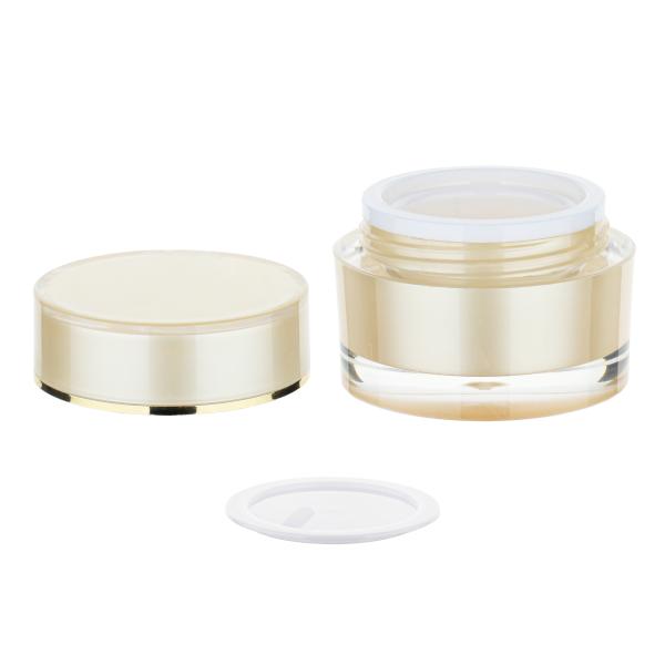 Premium Round Acrylic Double - Layer Plastic Empty Cream Jars For Cosmetics, With Capacities Of 5g, 10g, 20g, 30g, 50g