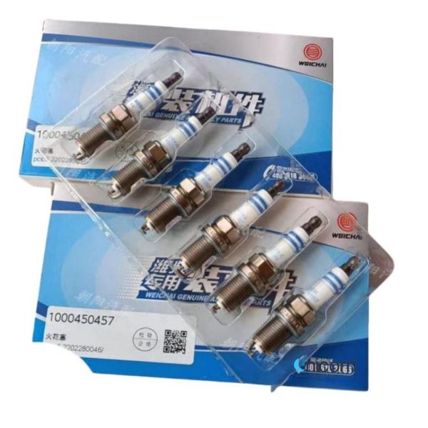 Original Platinum Spark Plug 1000450457 for Weichai Gas Engine Assembly Replacement Part