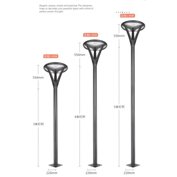 Водонепроницаемость IP65 Новый дизайн солнечный дворик свет прохладный / теплый свет 33W / 5V Для сада, парка, жилых помещений