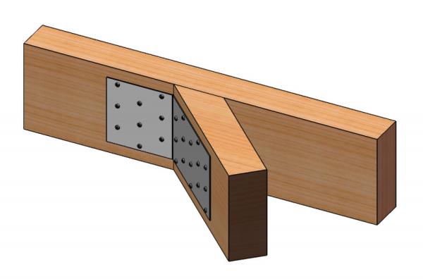 Creeper Connector For Fixing Jack Truss To Hip Truss