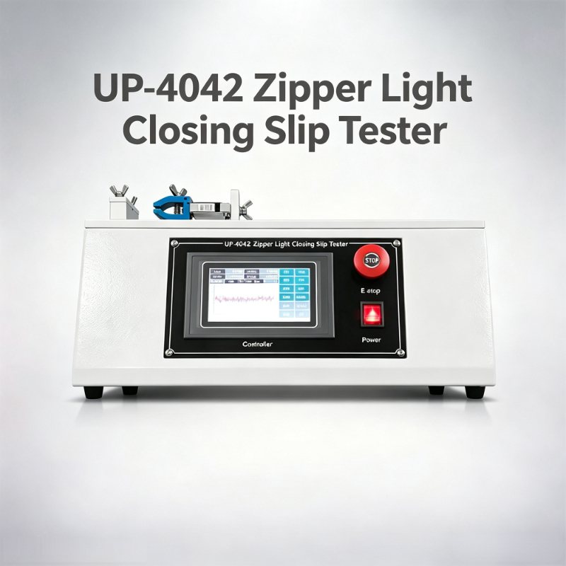 Desktop Touch-screen Zipper Smoothness Tester with High-Precision Load Cell and Adjustable Test Travel for Nylon Metal Plastic Zippers UP-4042