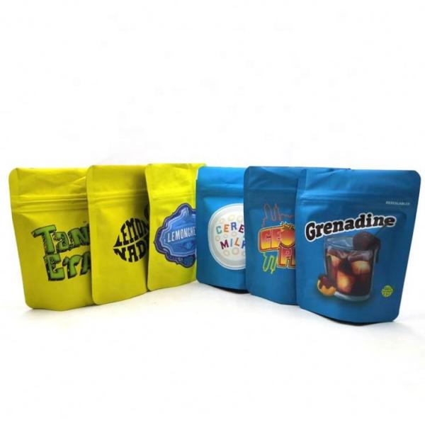 Aluminum Foil 3.5g Mylar Zipper Bags For Dry Herb Cookies