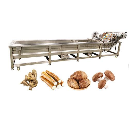 100-500 kg/h Ozon Lavadora de frutas e vegetais para limpeza de cenouras e mandioca