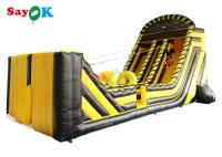 Deslizamiento seco inflable Juegos comerciales de cuerda de oleaje Deslizamiento inflable de línea de cremallera Combos Impresión de logotipos