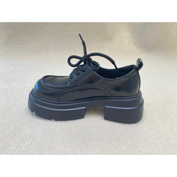 All Black Lace Up Mule Shoes Loafers