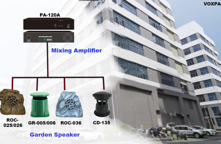 100V Outdoor Bluetooth Garden Speakers 6 Inch Coaxial Speaker IP66