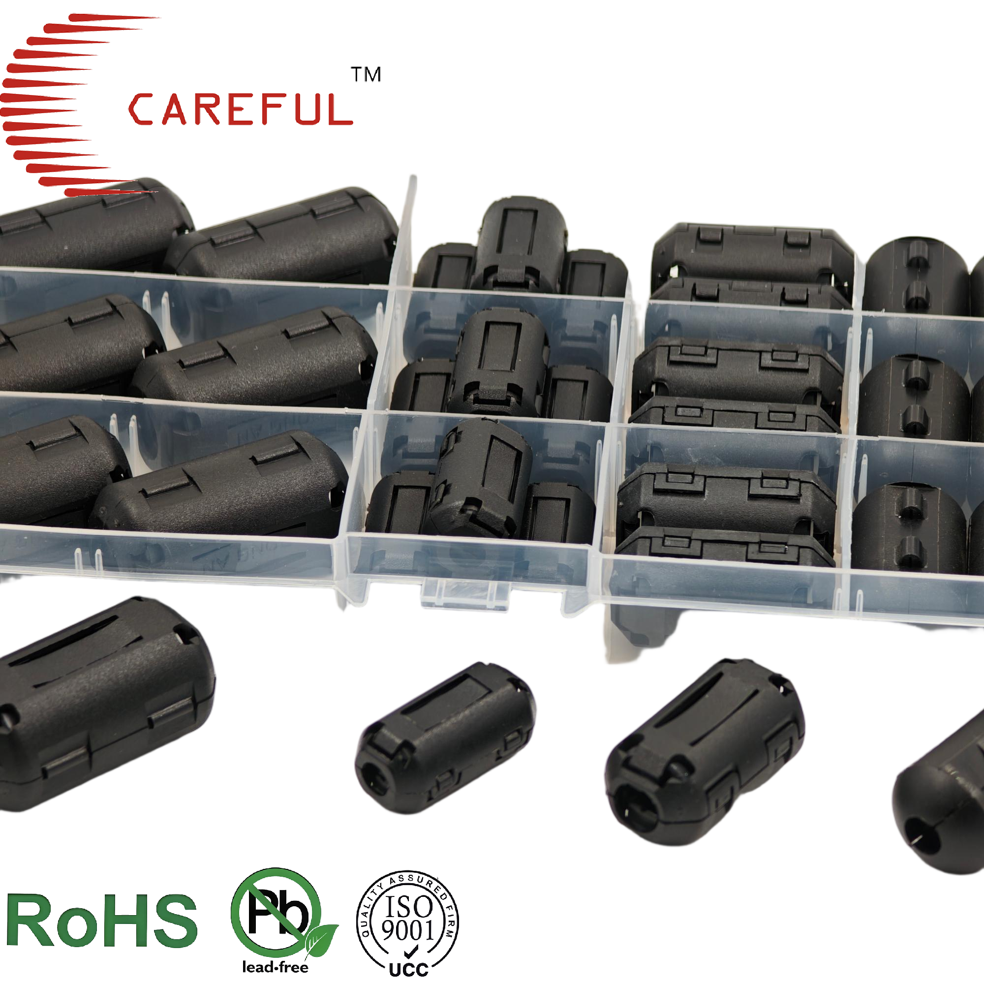Careful SCRC Snap Ferrite Assortment for Testing 3.5.7.9mm 1‑300MHz Noise Elimination RoHS/REACH