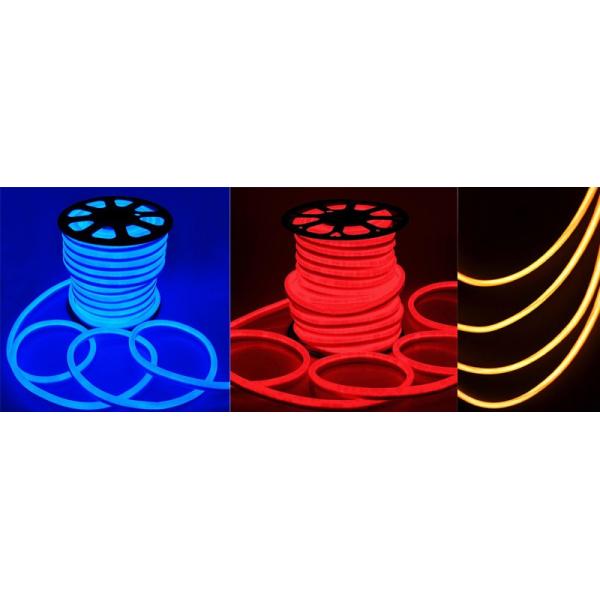 220V 110V 50m Indoor Outdoor Flex LED Neon Rope Light for Holiday Party Valentine Decoration Blue Yellow White