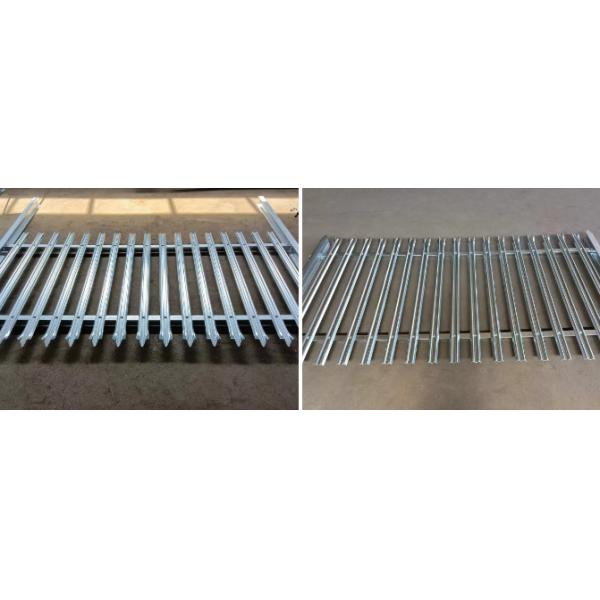 W clôture de palissade en acier pâle