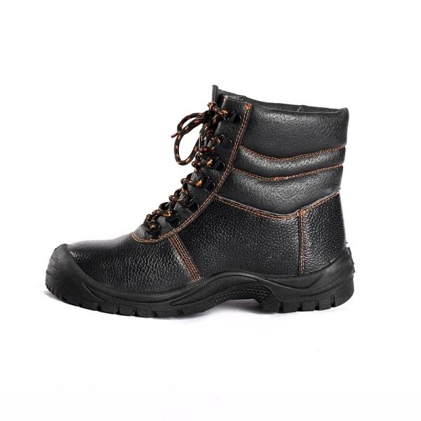 Embossed Cow Leather Steel Toe Safety Shoes for Anti-puncture and Antistatic Work Boots for Women