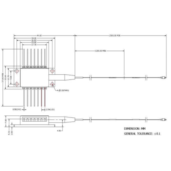 850nm 20mW High Output Power Superluminescent Diode with 3dB Bandwidth >45nm for Single-Mode Fiber-Optic Applications