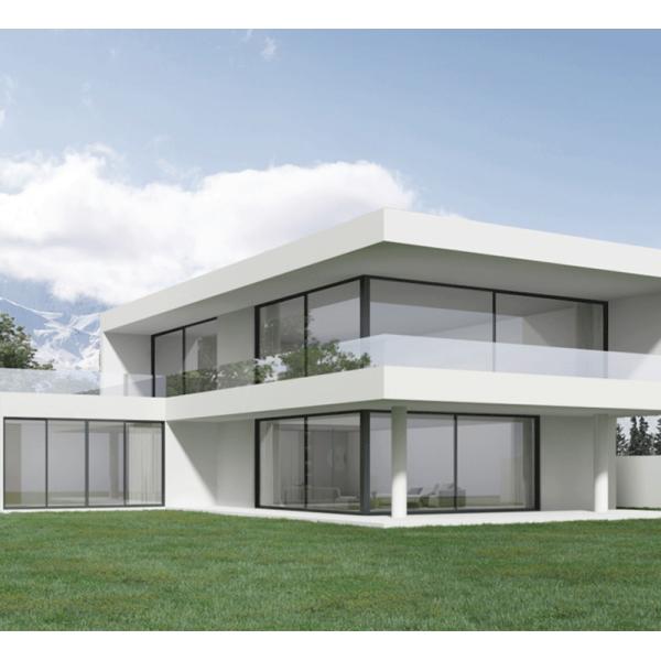 Минималистский дизайн Внешние Двойные стеклянные двери Производитель Алюминиевые Сдвижные Дверные стеклянные двери Терморазрыв Дверные двери