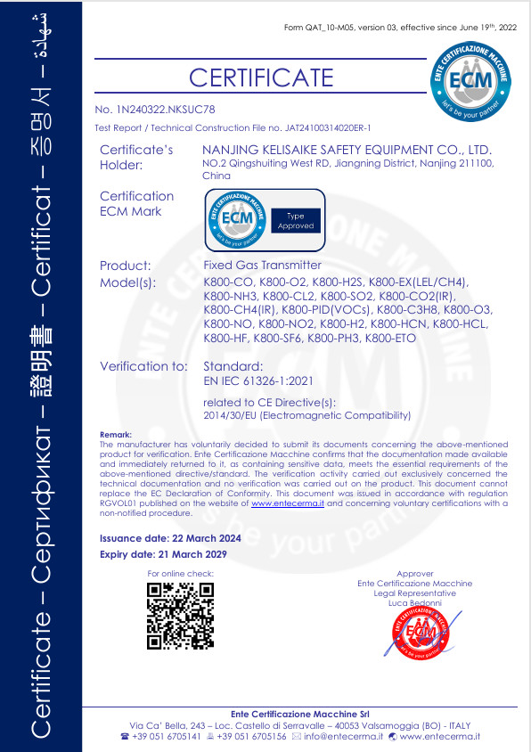 Nanjing Kelisaike Safety Equipment Co., Ltd. Сертификации