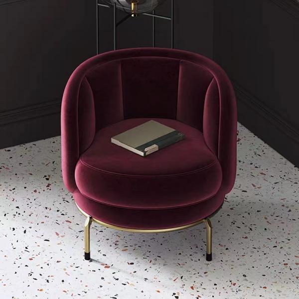 Velvet Hotel Bedroom Furniture Luxury Fuchsia Solo Dining Chair