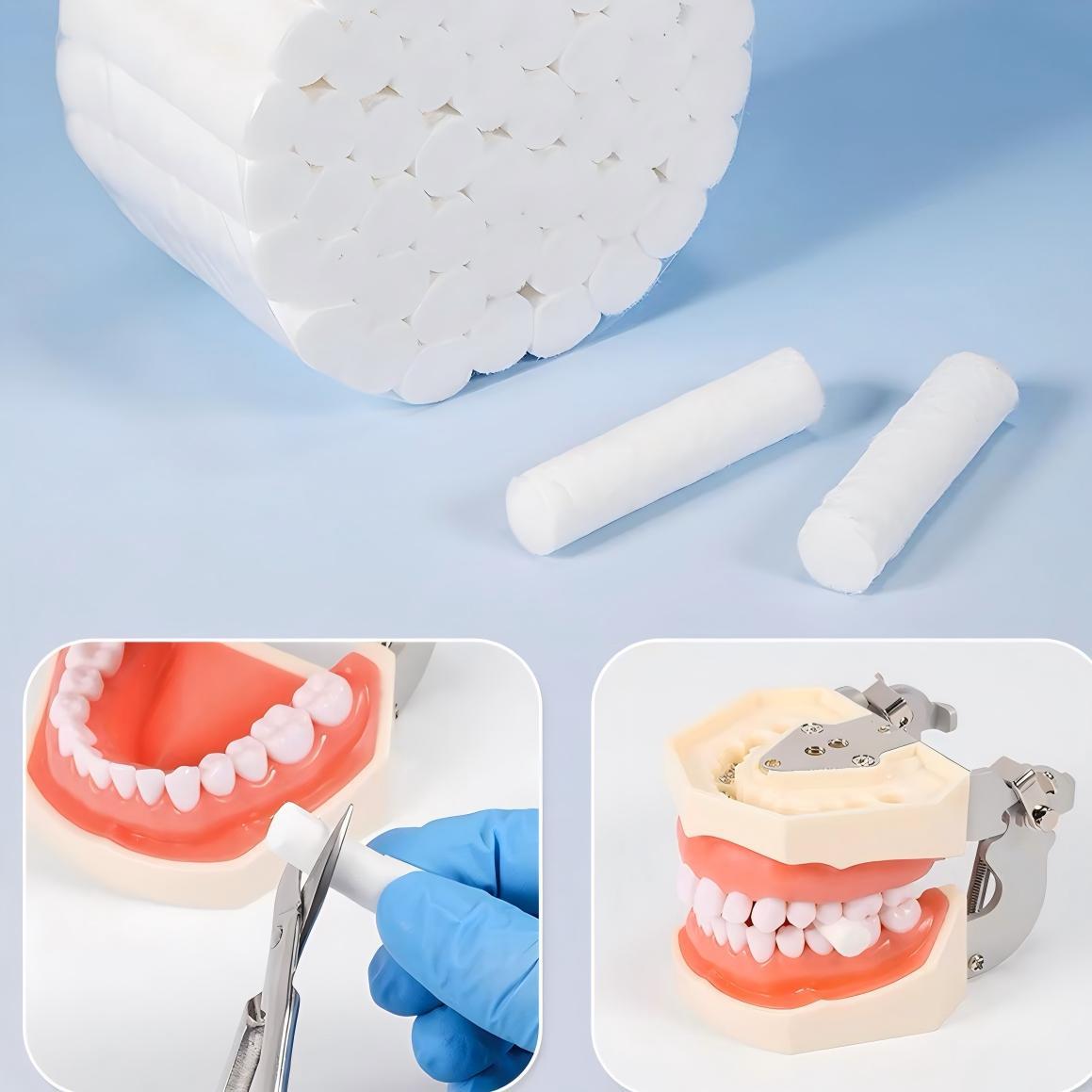 Extraction Hemostasis Cotton Rolls Strips Dental Isolation Absorbent Cotton