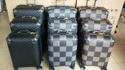 Suitcase 20/24/28 Inch OEM Custom Logo Leather Aluminum Trolley Suitcase Luxury Luggage Sets