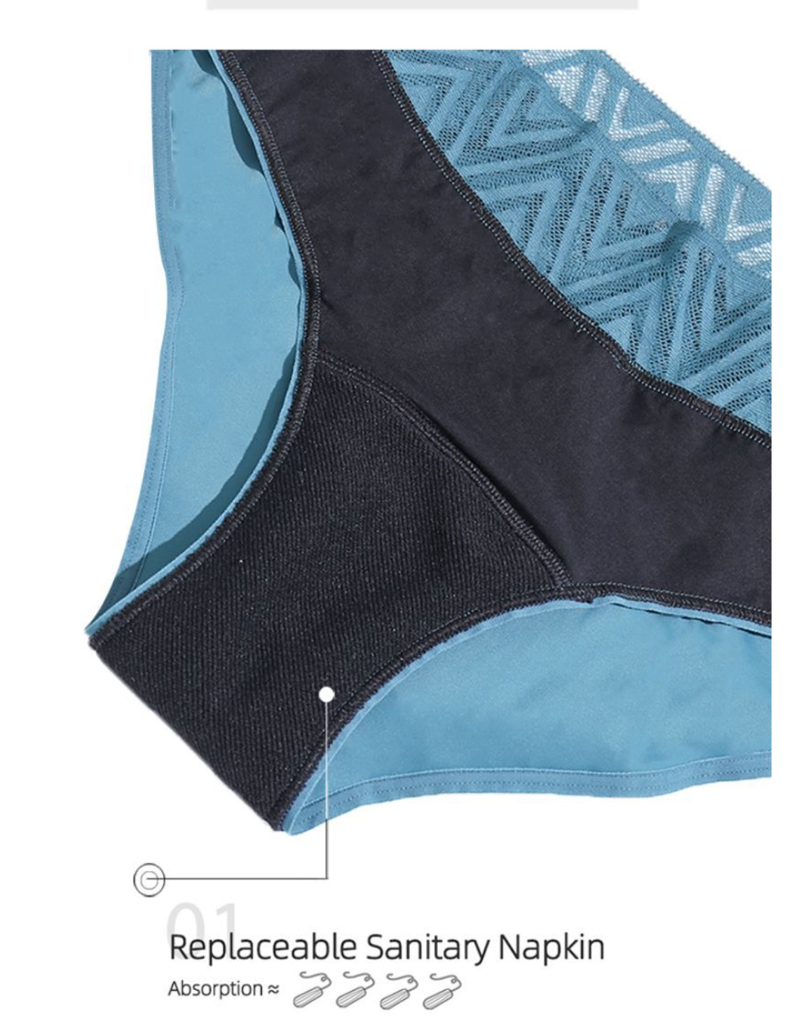 Washable трусы периода для тяжелой подачи плюс размер 4xl нижнее белье доказательства утечки 4 слоев менструальное