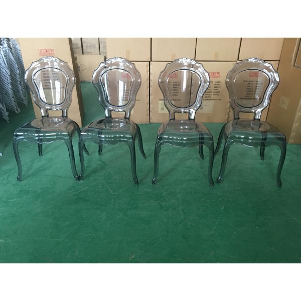 Plastic Princess Stackable Wedding Dining Chairs Event Rent , Clear / Grey / Pink