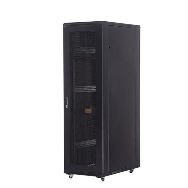 800W 42U Vertical Network Cabinet Mount Server Standing Rack for Toughened Glass Door